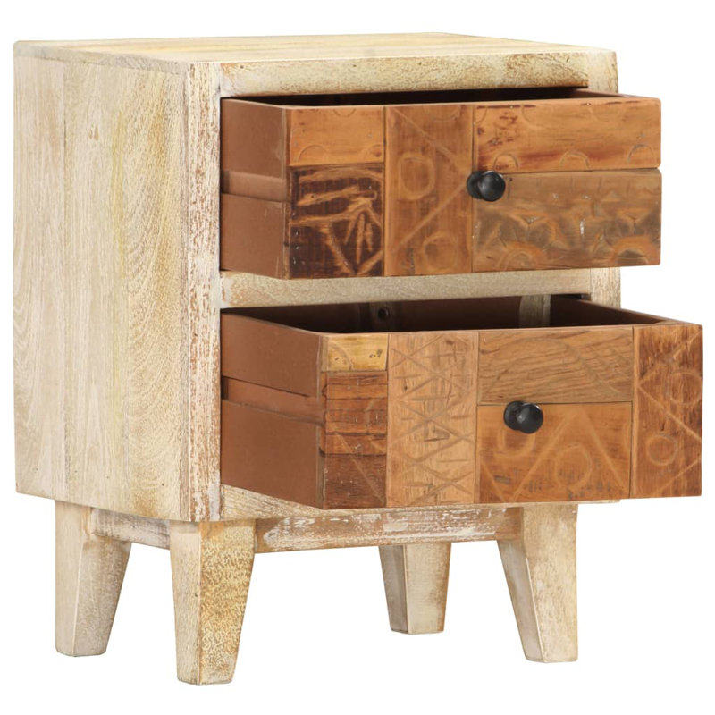 Llyr 40cm W Solid Wood Bedside Table