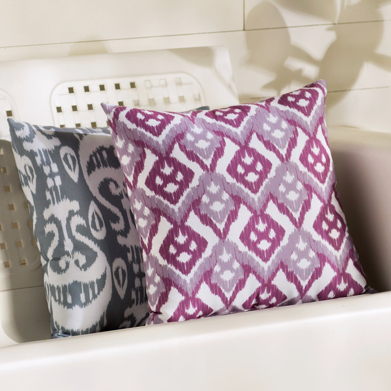 Housse et insert de coussin carré Happy Hippy, Lavande, H 16 po x l 16 po
