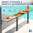 Meissalivve 8' X 10' Wall Mounted Gazebo, Outdoor Bbq Grill Gazebo With Side Shelf, Lean To Metal Awnings With Sloped Roof, Heavy Duty Pergola For Backyard, Deck, Black-118211104-118211105