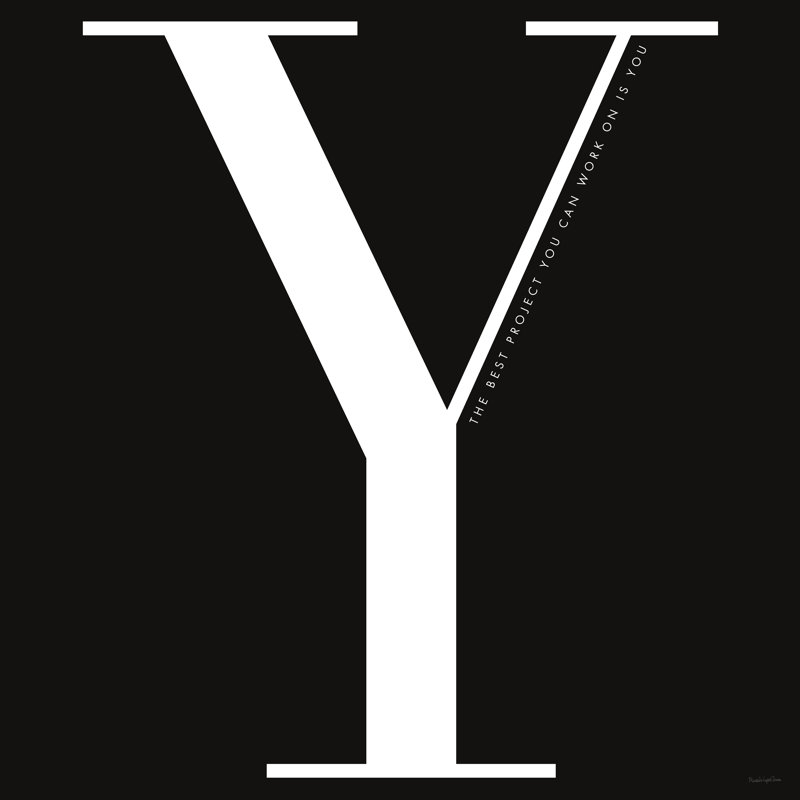 Y Is For You by Mercedes Lopez Charro - No Frame Print on Canvas, 76cm H x 76cm W x 3.8cm D