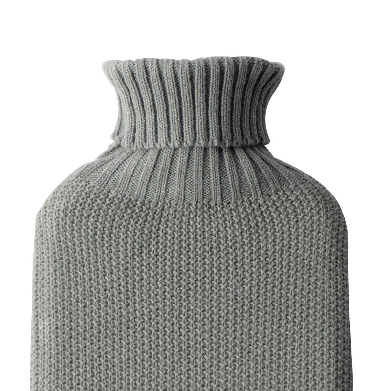 Nicola Spring - Knitted Hot Water Bottle Cover, Grey