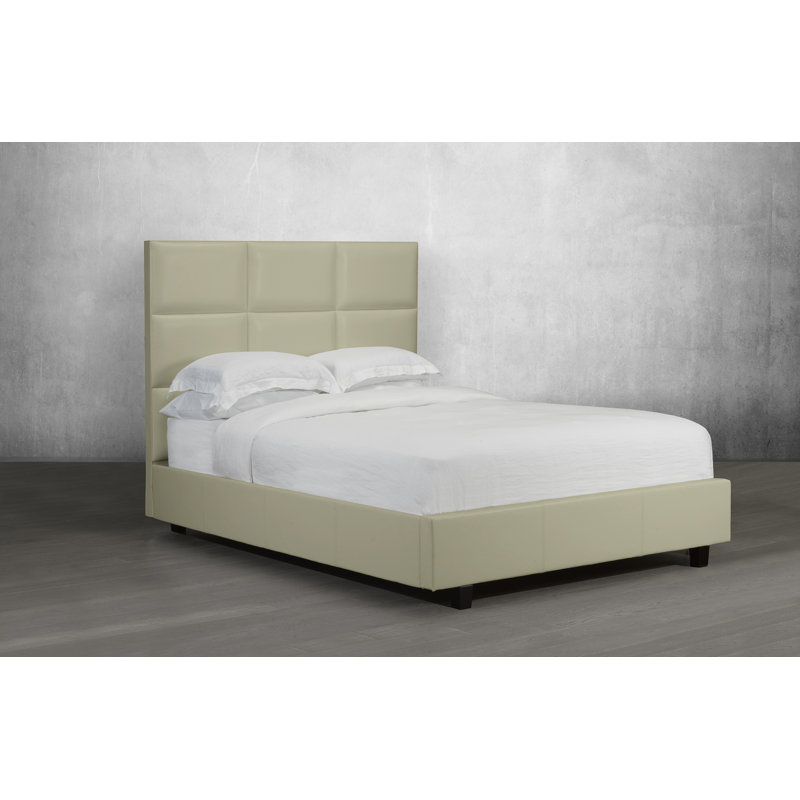 Lit plateforme avec rangement rembourré Hadleigh, Très grand, Beige