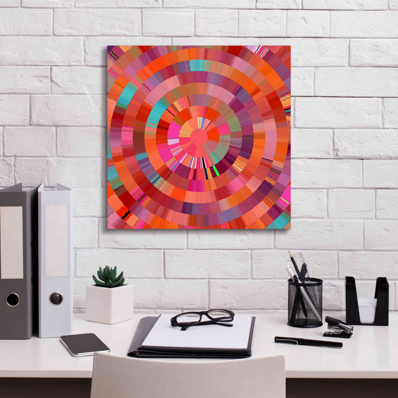 «Coral Radial 1» par David Manlove, estampe numérique sur toile, H 18 po x l 18 po x P 0,75 po