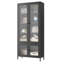 Grande armoire de rangement en métal avec 4 portes en verre et 5 tablettes, parfaite pour organiser et exposer vos objets de valeur