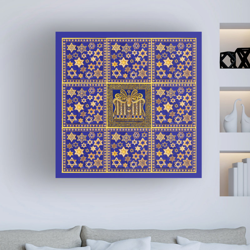 «Hanukah Wrap» par Andrea Strongwater - impression sur toile tendue, H 18 po x l 18 po x p 2 po
