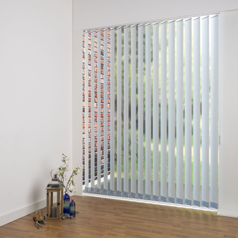 Blackout Vertical Blind, 180cm L x 180cm W, Light blue, 12.7cm