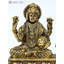 Petite paire de 4 pouces de statue en laiton Lakshmi Ganesha