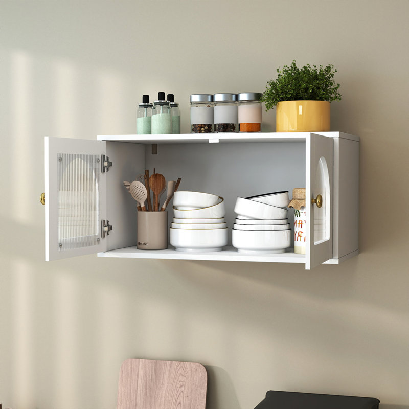 Armoire murale avec tablettes réglables pour la cuisine, la salle de bain et le salon