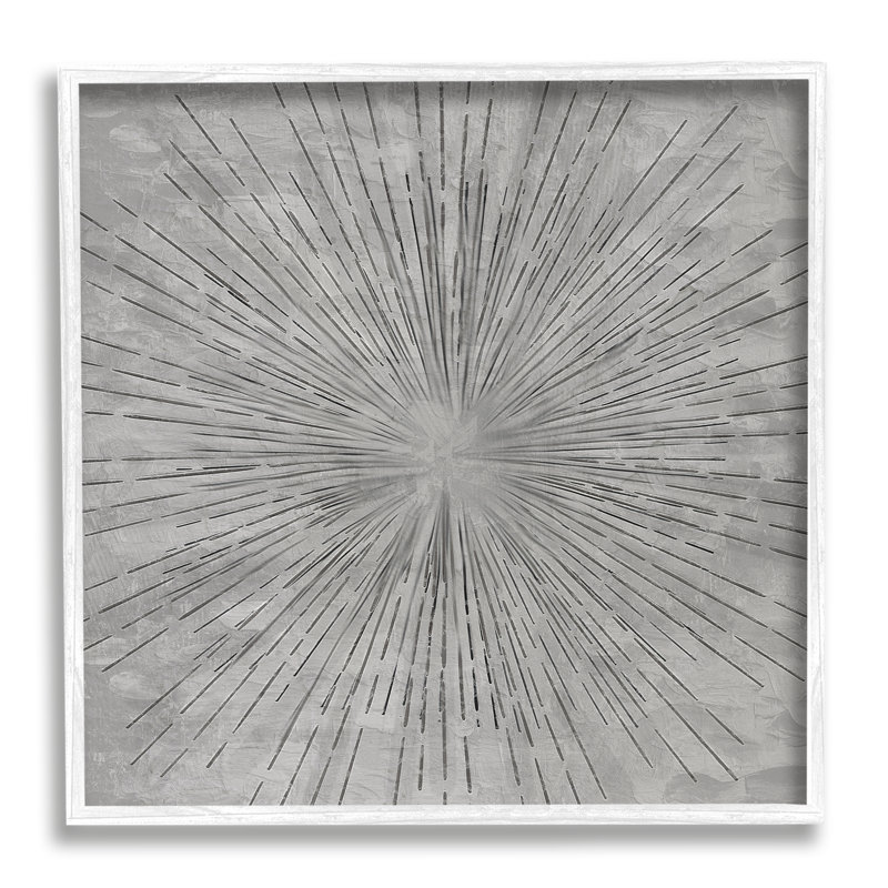 Éclat gris par Kim Allen, Giclée encadrée blanc bord de mer, H 12 po x l 12 po x P 1,5 po