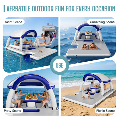 Water & Land Inflatable Platform with Canopy