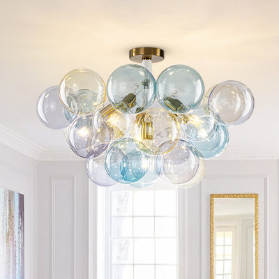 Plafonnier semi-encastré 6 lumières Spoutnik