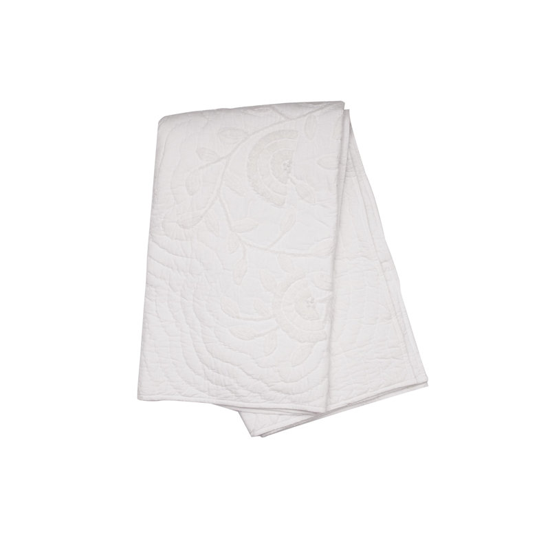 Runa Botanical White Throw Blanket