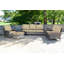 Bella Wicker Teak Outdoor Lounge Chair-1037255471-1037614402
