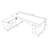 Deluxe gray two-cabinet modern desk-1500996004