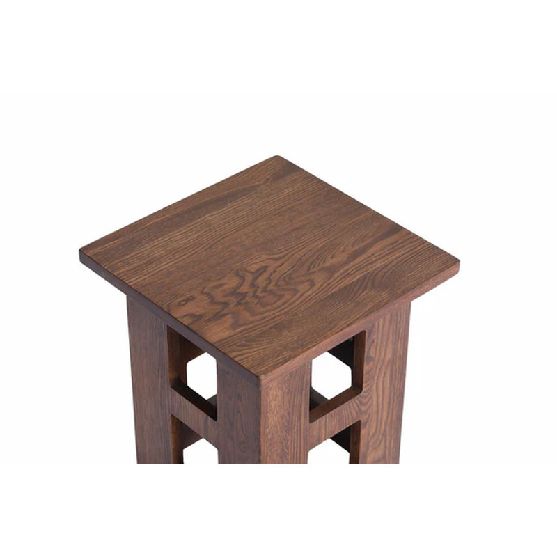 Table de bout en bois massif Shabbona, Noyer