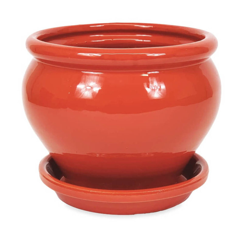Daarina Handmade Pot Planter, Red