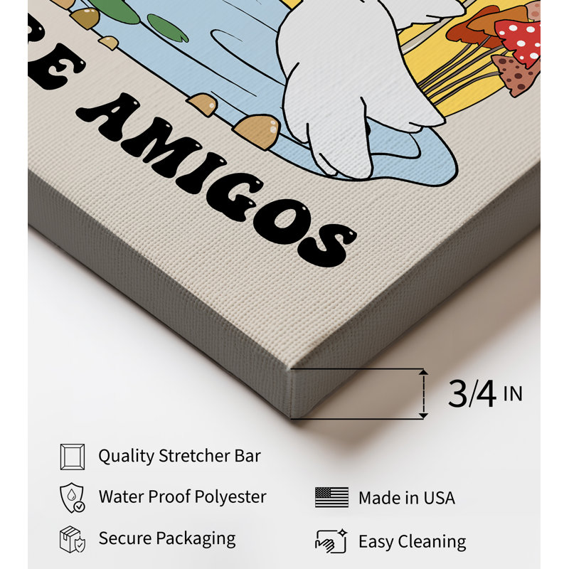 Less Egos More Amigos, Unframed, Canvas, 11"H x 14"W