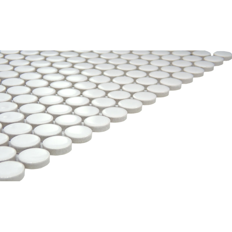 Savvy™ 11 In. X 12 In. Glossy Porcelain Floor And Wall Tile (14.61 Sq. Ft./Case), White