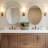 Kaitlee Modern Oval Bathroom Vanity Wall Mirror | Stainless Steel Frame-243354302-243354289-262556378