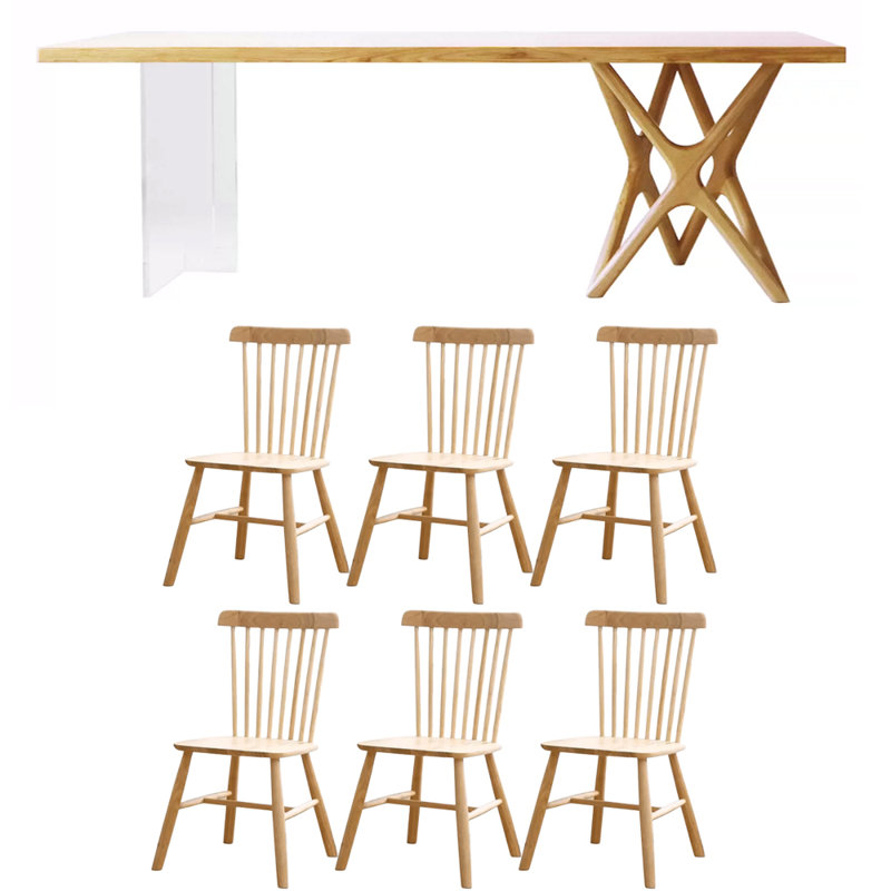 Ensemble de salle à manger rectangulaire, H 29,52 po x L 94,48 po x l 33,46 po