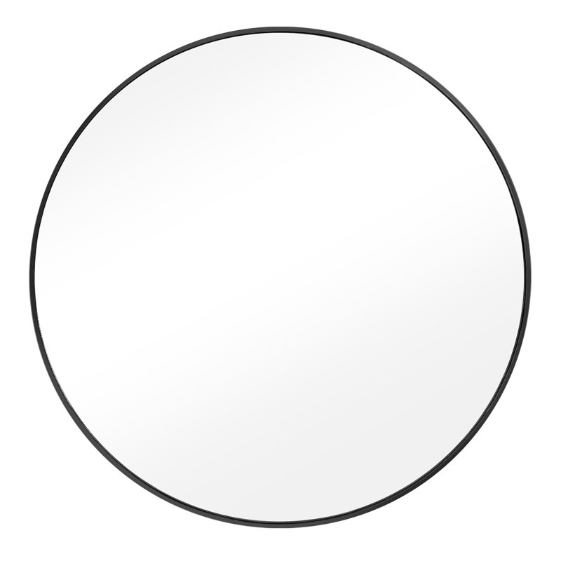Round Framed Medicine Cabinet Surface Mount Only, Matte Black