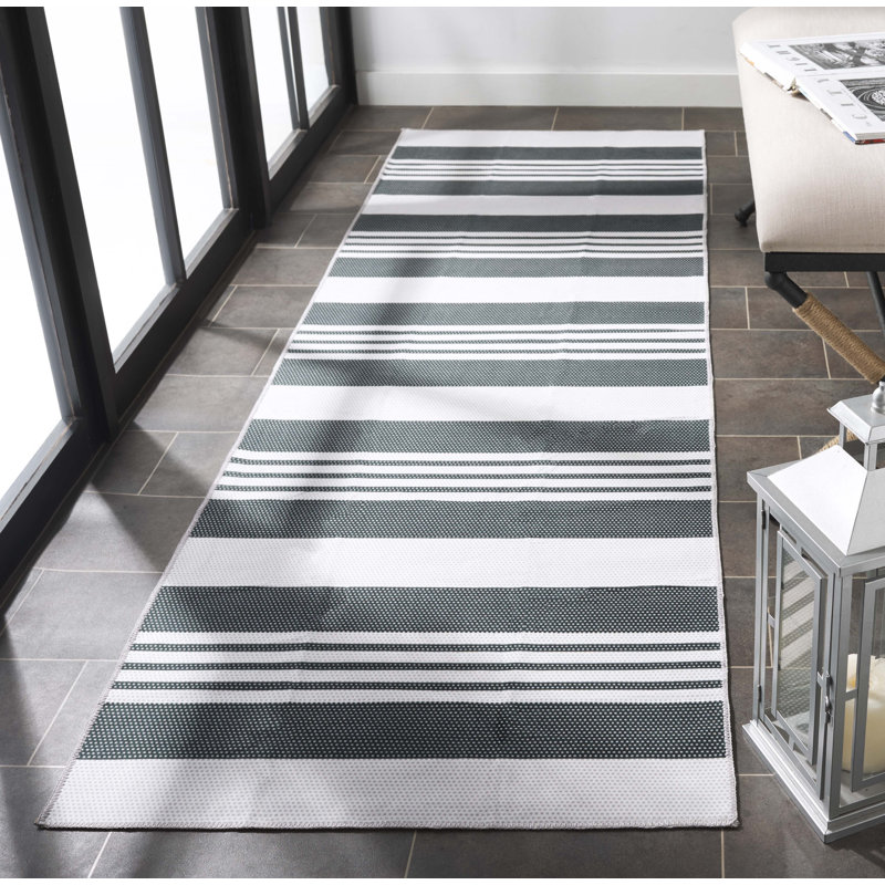 Amalea Performance Machine Washable Striped Rug, Runner 2'6" x 8'