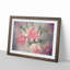 Pale Pink Carnation Flowers in Abstract - Picture Frame Painting Print-55735282-55735280