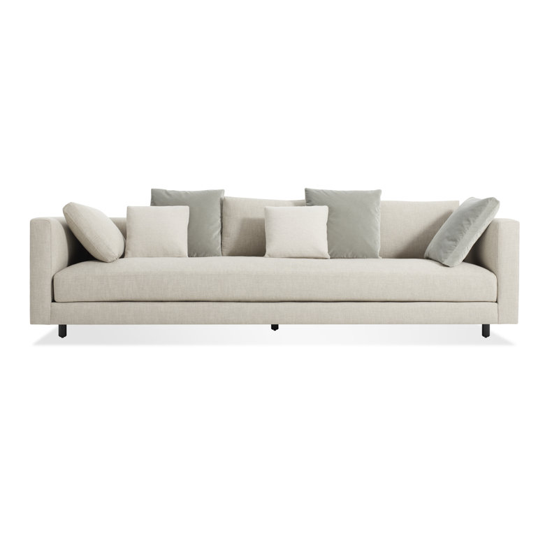 Hands Down Sofa, Tofte Navy Polyester Blend, 35" H x 94" W x 38" D, Camel Velvet/Sanford Navy Polyester Blend