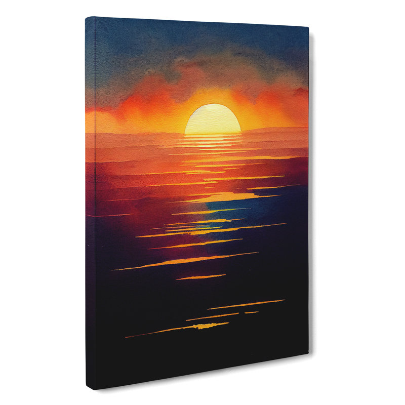 XC1022-1934X Endearing Sunset - Wrapped Canvas Painting, 60cm H x 40cm W x 3cm D
