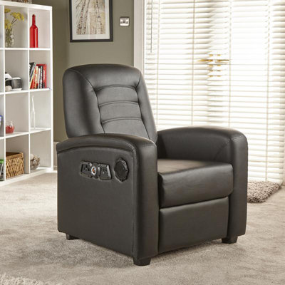 85.5cm Wide Faux Leather Rocker