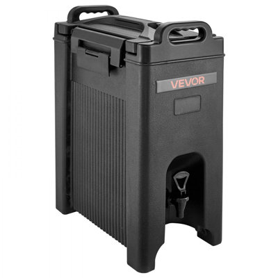 Distributeur de boissons isotherme, distributeur de boissons chaudes et froides de 5 gallons / 19 L avec robinet et poignée, distributeur de boissons thermiques de qualité alimentaire pour thé, café et eau dans les cafés et restaurants, noir