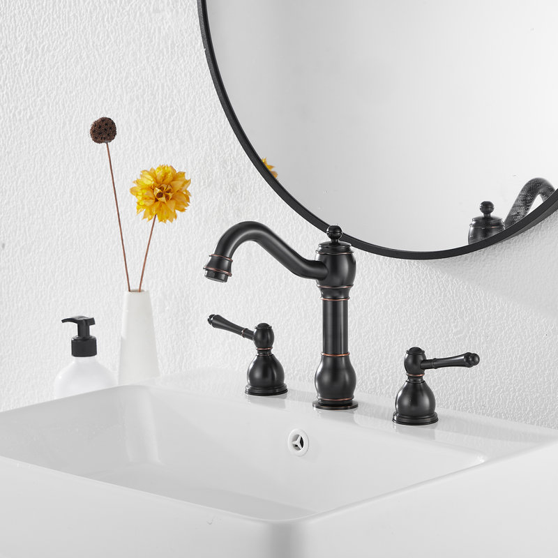 2-handle Bathroom Faucet with Drain Assembly, Oil Rubbed Bronze