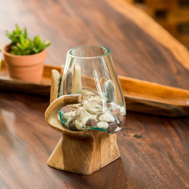 Vase en verre soufflé - Varunna H 10 "