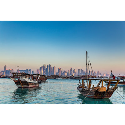 Doha Corniche by Ahmed_Adly - Wrapped Canvas Print