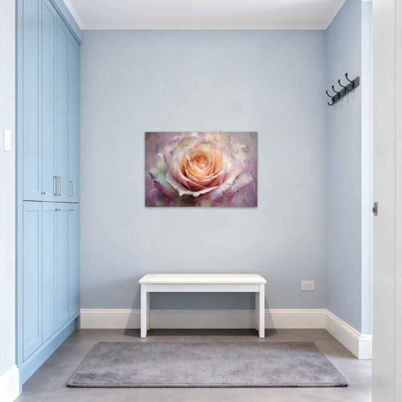 Plantes et fleurs rose pastel, H 12 po x l 18 po