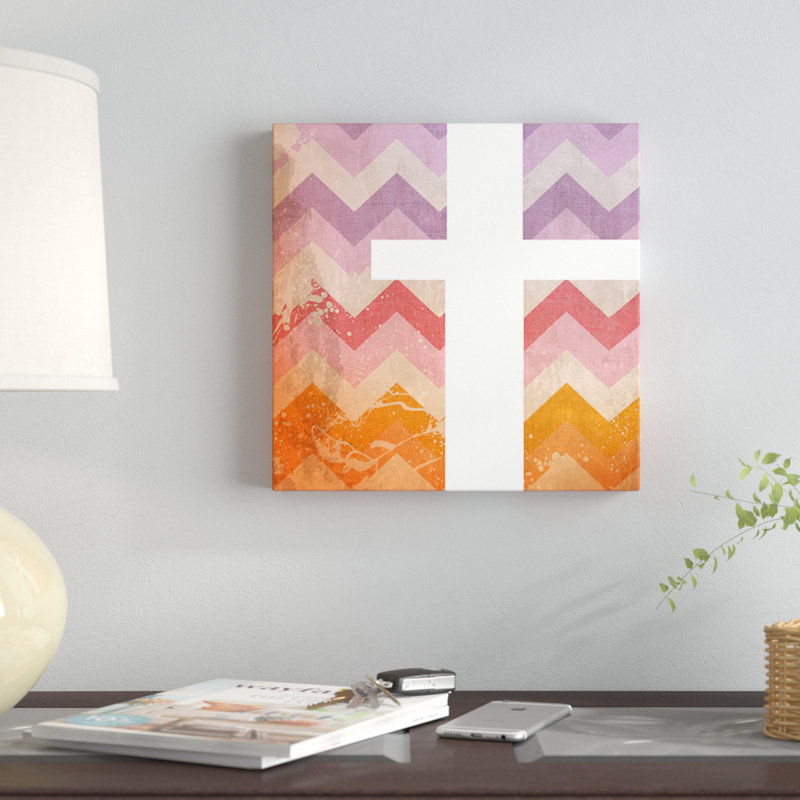 « the type teinted », art textuel sur toile, orange et mauve, H 12 po x l 12 po x P 1,5 po, V