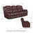 Levant 85 " Faux Leather Sofa Power Reclining