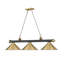 Luminaire suspendu linéaire 3 lumières Annaleisa-62758324-62758325