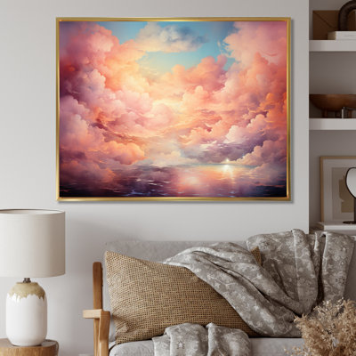 «Peach Sky Astral Symphony I» sur toile