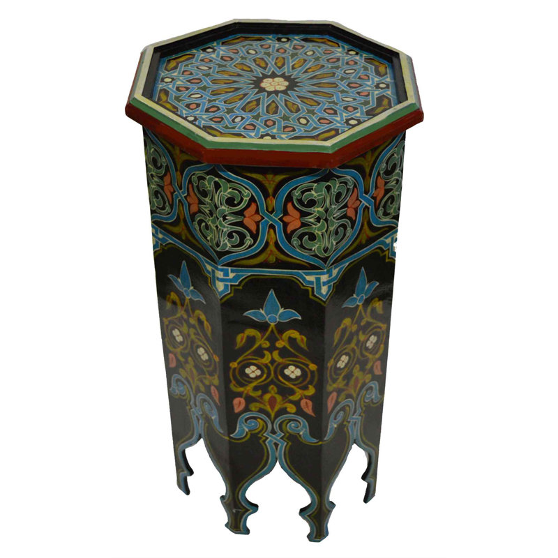 Handmade Moroccan Tall Table, Black