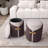 Two-Toned Ottoman With Storage Or Vanity Stool