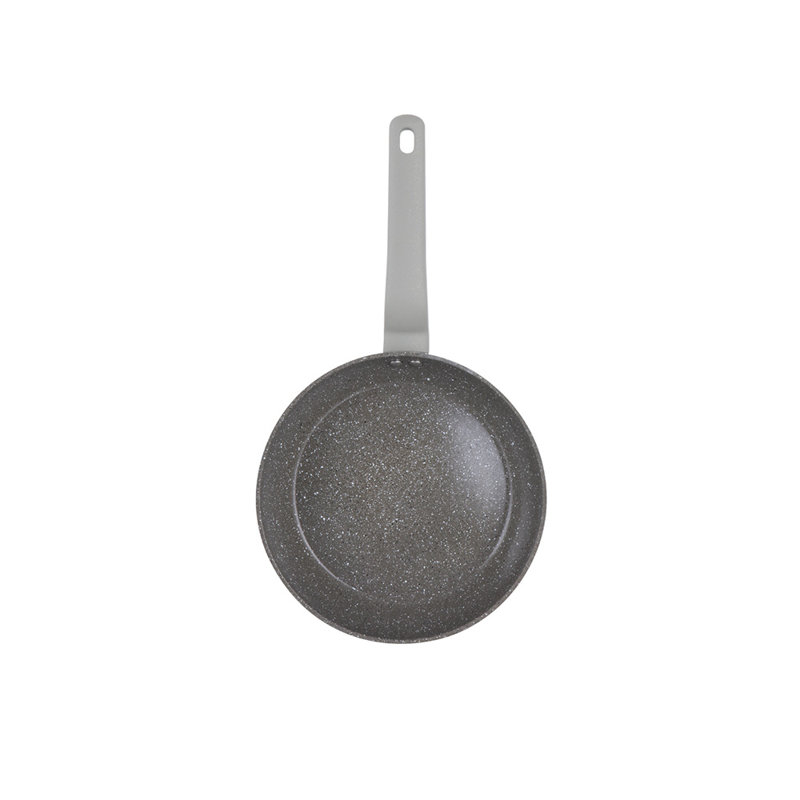 ZOYA Aluminum Non-Stick Frying Pan, 4.50 cm H x 20 cm W x 37 cm L, Grey