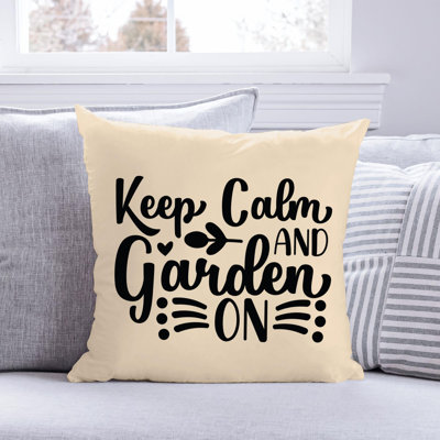 Citation amusante «Garden Lover» 729 - Coussin décoratif inclus
