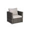 Ensemble de meubles de patio 3 pièces, canapé modulaire d'extérieur en L avec chaise simple et table basse pour la cour-1058456149
