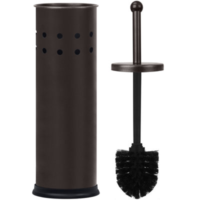 Blue Donuts Metal Toilet Brush And Holder