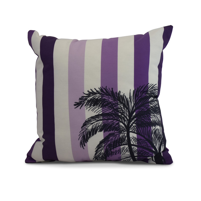 Housse de coussin d'extérieur carré cubique Flare Flare, Mauve, 20 po x 20 po