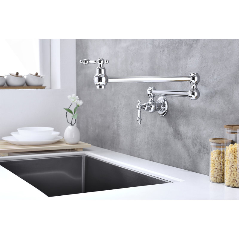 Wall Mount Folding Kitchen Pot Filler Faucet