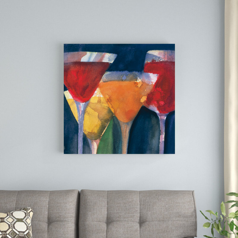 «Four Mixed Drinks» par Michael Clark, reproduction d'art sur toile tendue, H 30 po x l 30 po