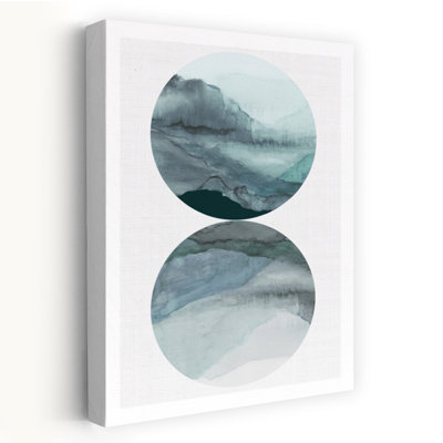 Paysage de terre abstrait, paysage serein moderne, art marin