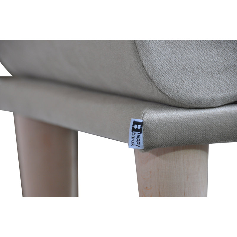 Scandi Upholstered Bench, Grey